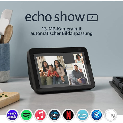 Amazon Echo Show 8 (Anthrazit, 2. Generation, 2021 Version) Produktbild