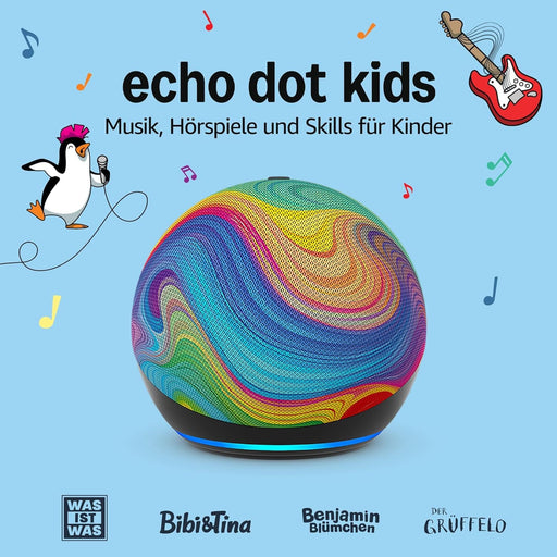 Amazon Echo Dot Kids (Regenbogenwirbel) Produktbild