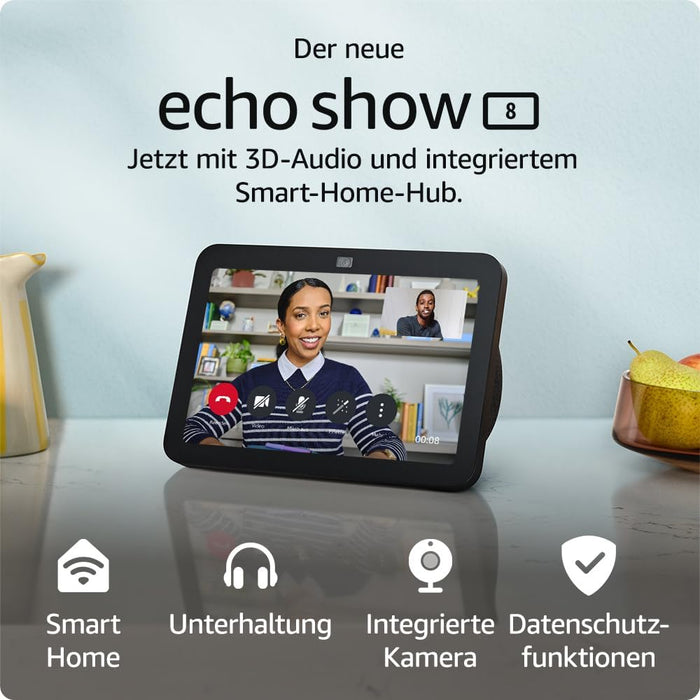 Amazon Echo Show 8 (Anthrazit, 3. Gen.) Produktbild