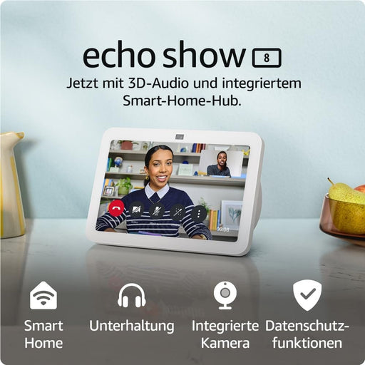 Amazon Echo Show 8 (Weiss, 3. Gen.) Produktbild