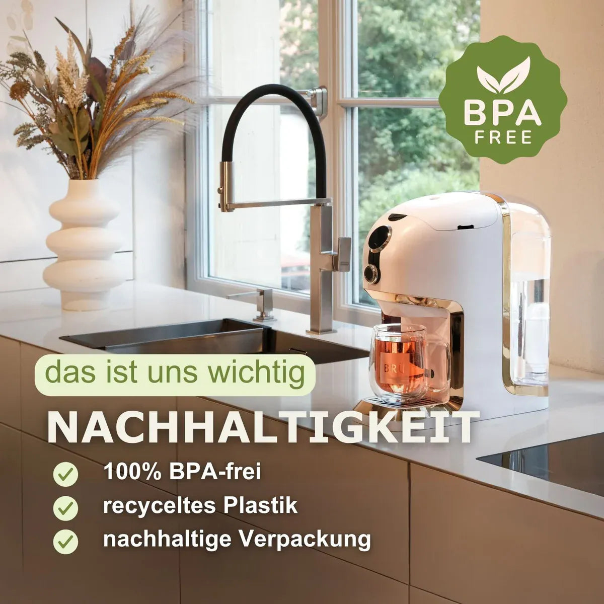 BRU Maker One Teemaschine (Schwarz/Chrom) Produktbild