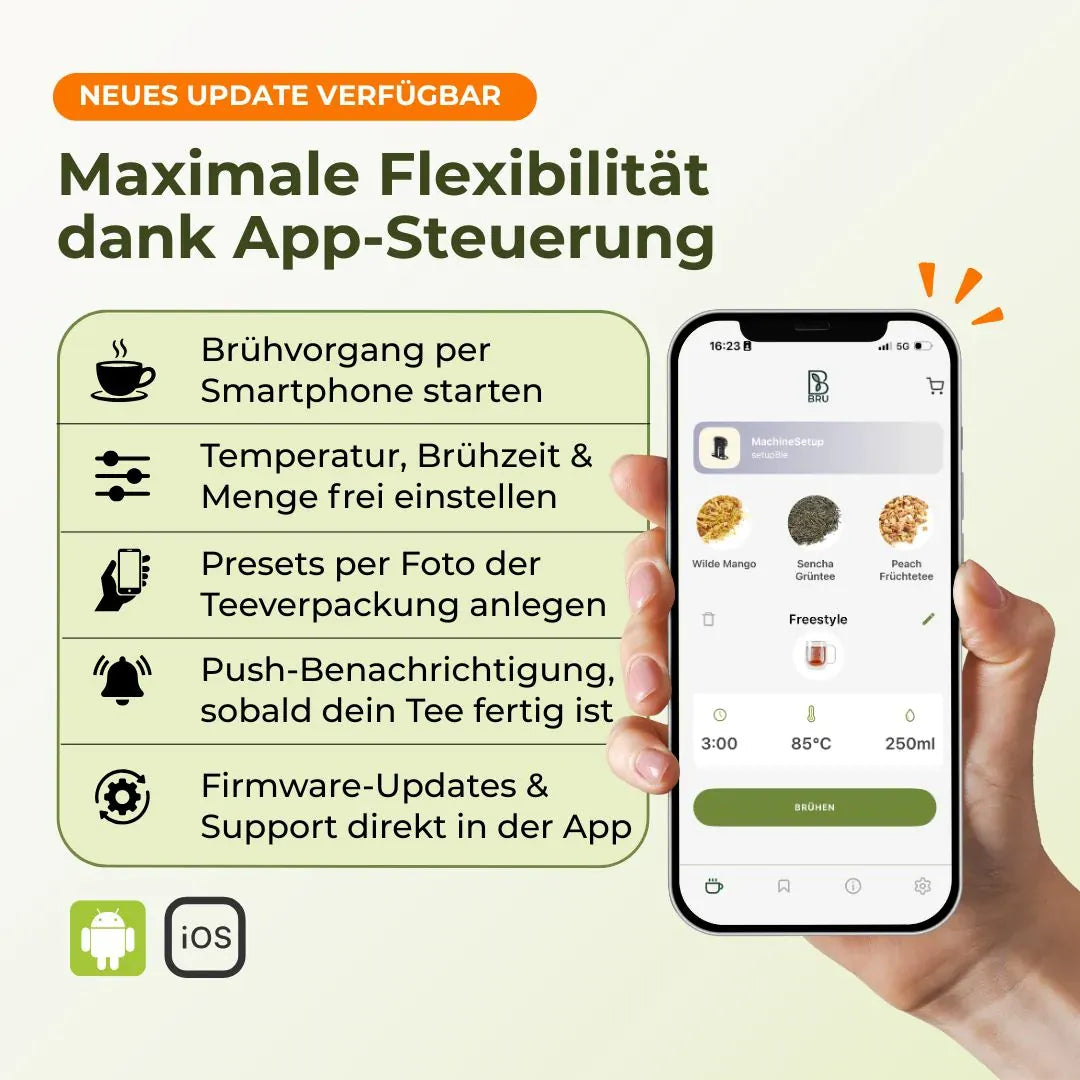 BRU Maker One Teemaschine (Schwarz/Chrom) Produktbild
