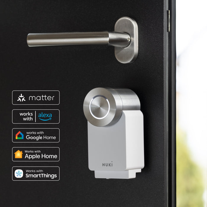 Nuki Smart Lock Pro 4 + Door Sensor (Weiss, CH-Zylinder) Produktbild