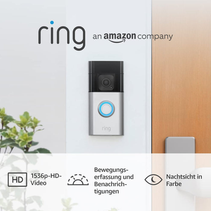 Ring Battery Video Doorbell Plus (Silber) Produktbild