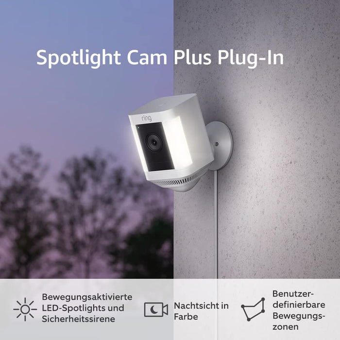 Ring Spotlight Cam Plus (Weiss, Plug-In) Produktbild