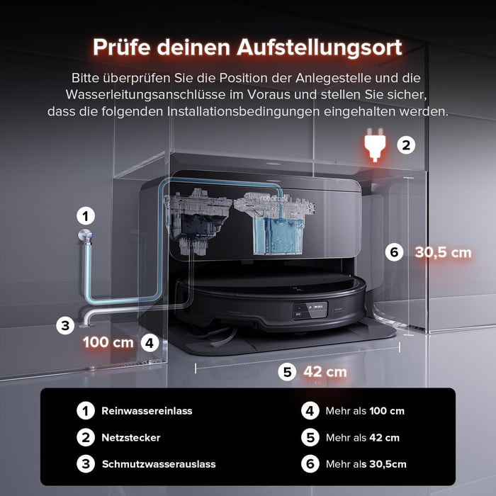 Roborock Saros 10R mit Wasseranschluss (Schwarz) Produktbild