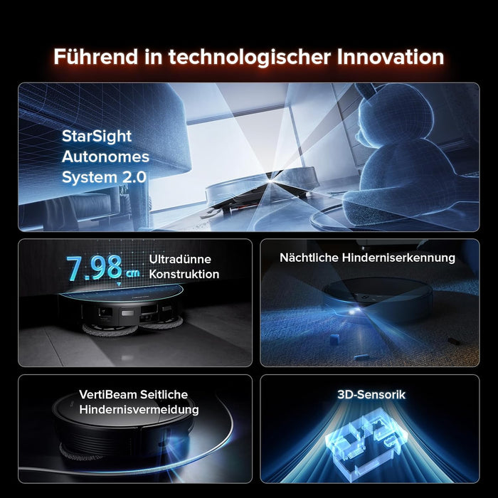 Roborock Saros 10R mit Wasseranschluss (Schwarz) Produktbild