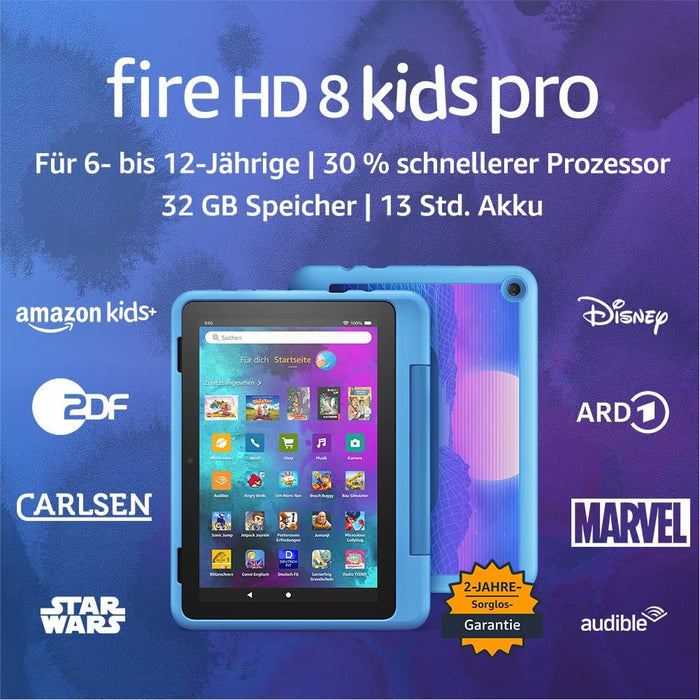 Amazon Fire HD 8 Kids Pro-Tablet (32 GB, Cyber-Welt-Design) Produktbild