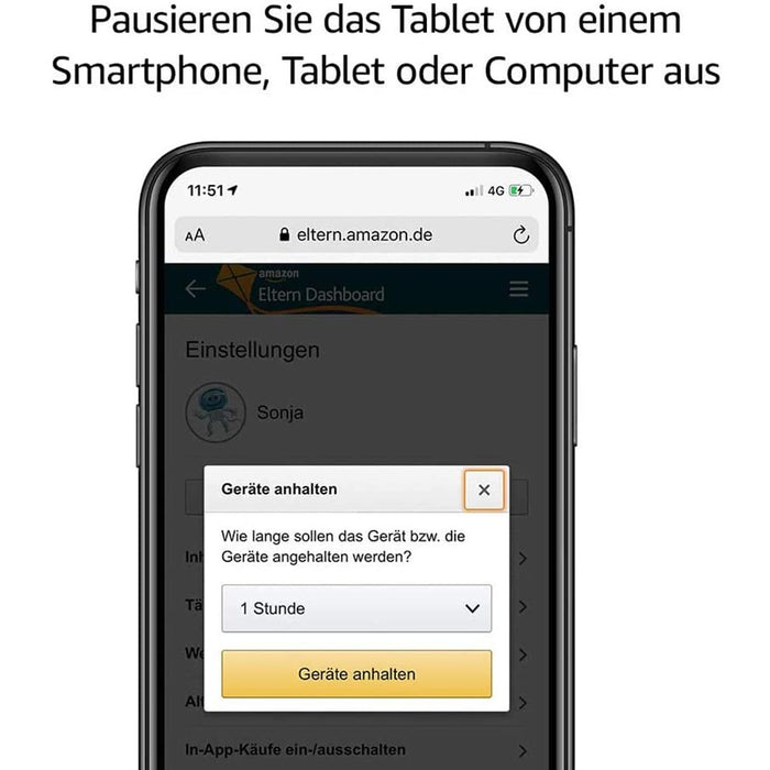 Amazon Fire HD 8 Kids-Tablet (32 GB, Violett) Produktbild