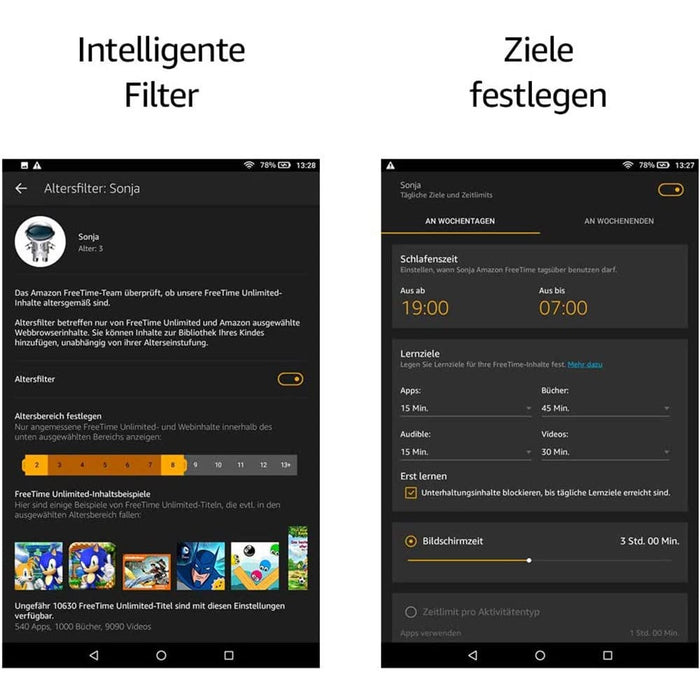 Amazon Fire HD 8 Kids-Tablet (32 GB, Violett) Produktbild