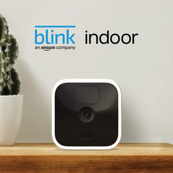 Blink Indoor Kamera mit Basisstation (1080p, Akku, Weiss) Produktbild
