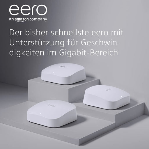 eero Pro 6 3er-Set (Wi-Fi 6, Tri-Band, ZigBee Hub) Produktbild