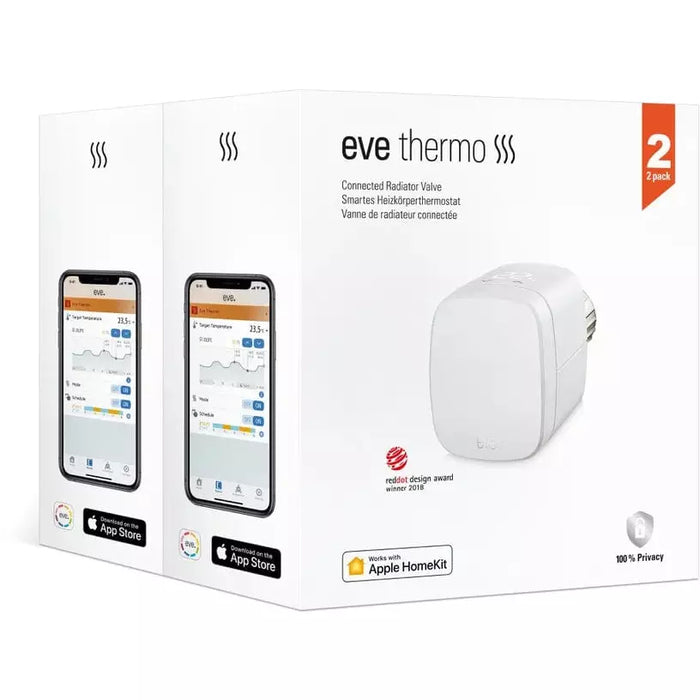 Eve Thermo Smartes Heizkörperthermostat (2er-Pack, 4. Gen) Produktbild