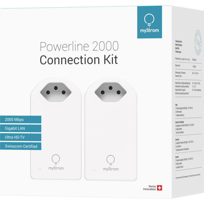 myStrom Powerline 2000 Connection Kit (2er-Set) - Smarte Steckdosen - digitrends.ch