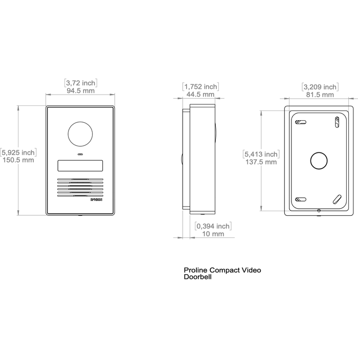 Robin ProLine Compact Video Doorbell (Space Grau) Produktbild