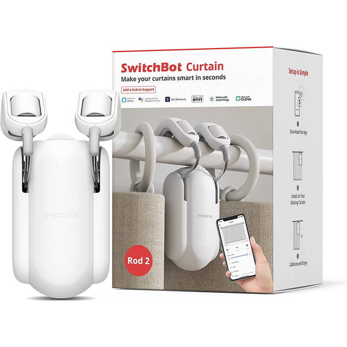 SwitchBot Curtain 2 (Klemmstange, Weiss) Produktbild